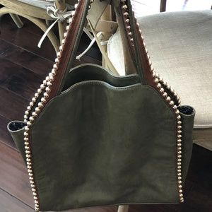 BIG BUDDHA OLIVE GREEN TOTE BAG